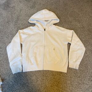 Abercrombie & Fitch Kids White Zip-Up Hoodie. Girls 13/14